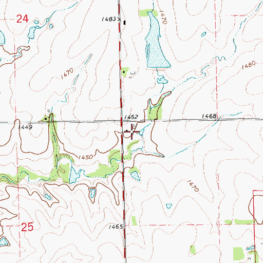 Topographic Map of Sunny Slope Farms, KS