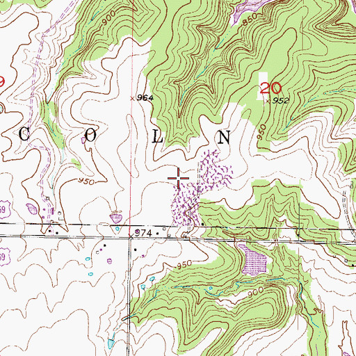 Topographic Map of Wade Quarries, KS