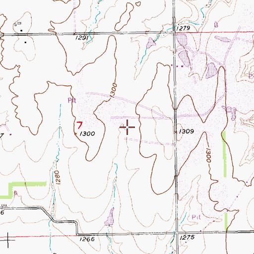 Topographic Map of Augusta Quarry, KS
