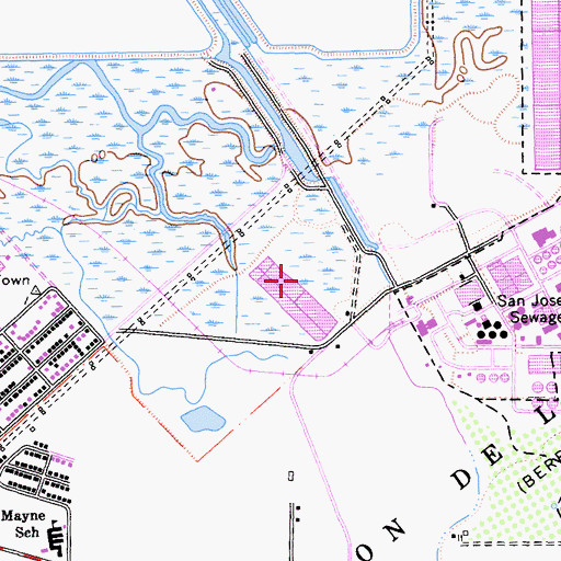 Topographic Map of Zanker Road Landfill, CA