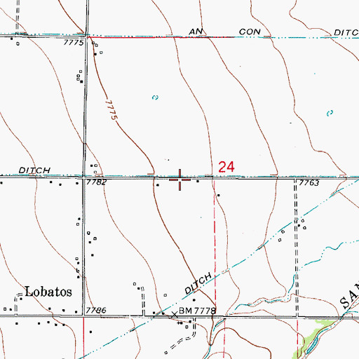 Topographic Map of La Isla Cemetery, CO