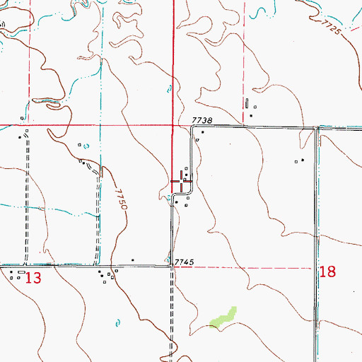 Topographic Map of La Isla, CO