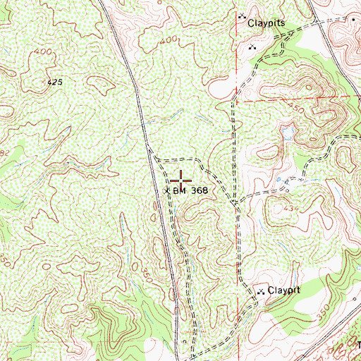 Topographic Map of Amador County Landfill, CA