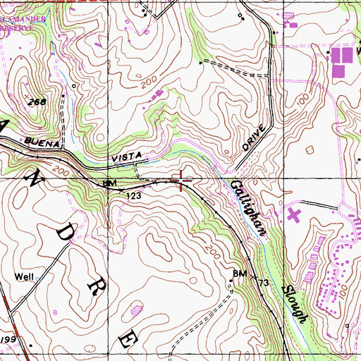 Topographic Map of Buena Vista Landfill, CA