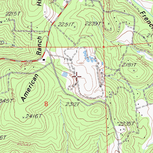 Topographic Map of Nevada County Landfill, CA
