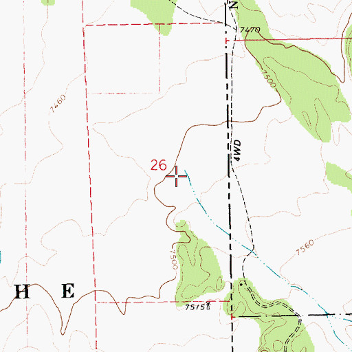 Topographic Map of Canovas Creek, AZ