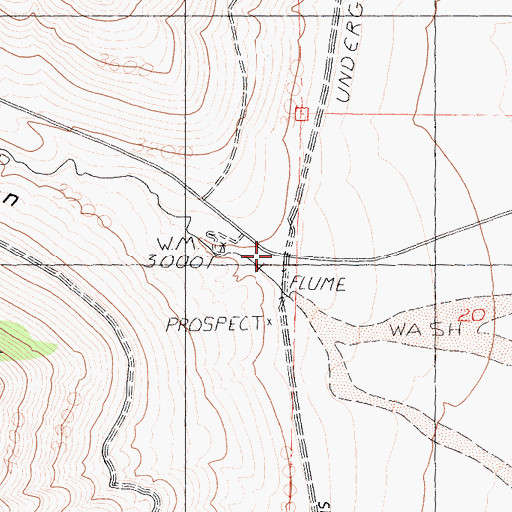 Topographic Map of Ninemile Canyon, CA
