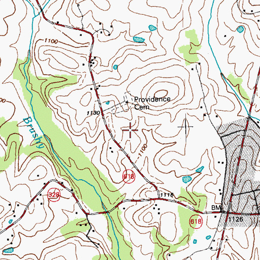 Topographic Map of Providence Cemetery, KY