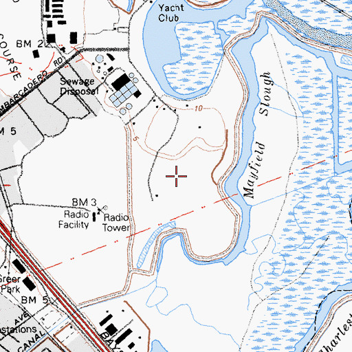 Topographic Map of Palo Alto City Landfill, CA