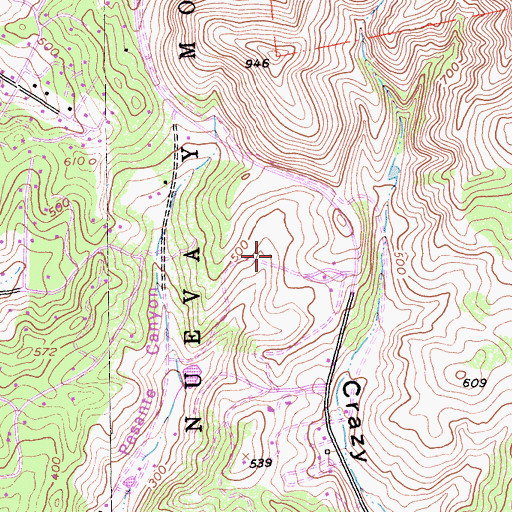 Topographic Map of Crazy Horse Canyon Landfill, CA