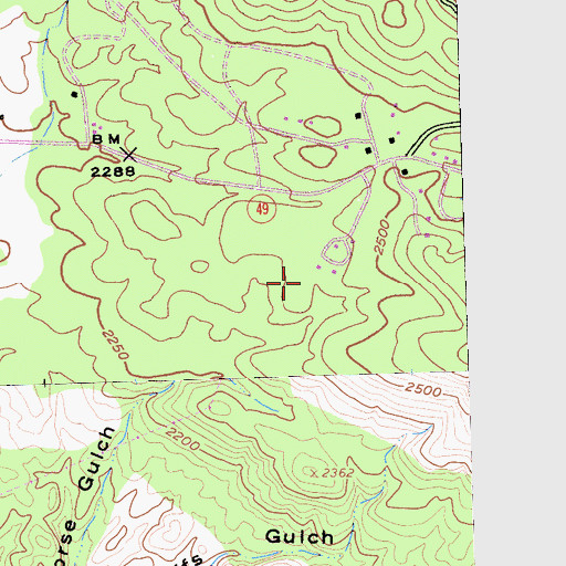 Topographic Map of Mariposa County Landfill, CA