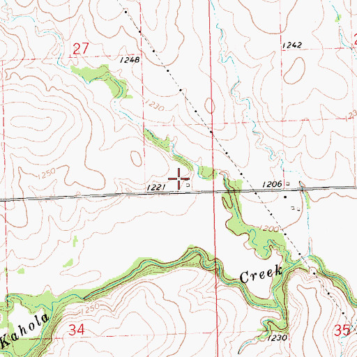Topographic Map of Hinchman Ranch, KS