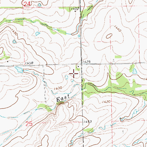 Topographic Map of Spirit Winds Ranch, KS