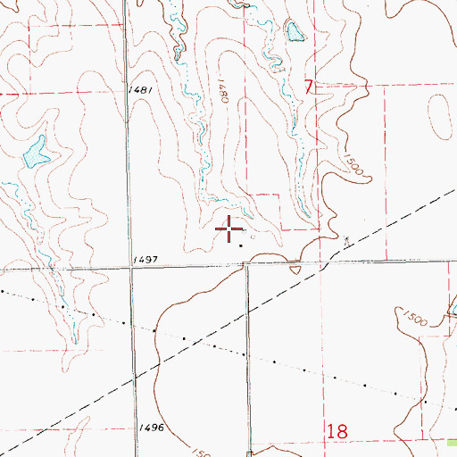 Topographic Map of Kniebel Farms, KS