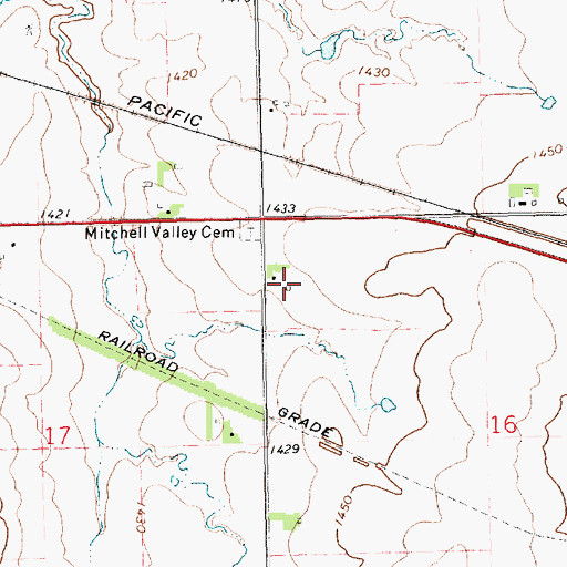 Topographic Map of Biehler - Ecklund Farms, KS