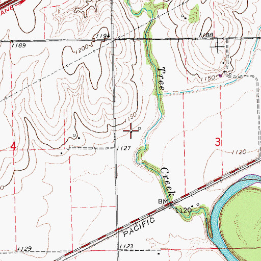 Topographic Map of Riverside Stock Farm, KS