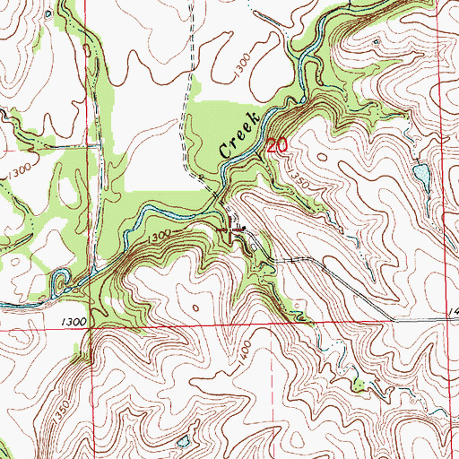 Topographic Map of Rock Creek Ranch, KS