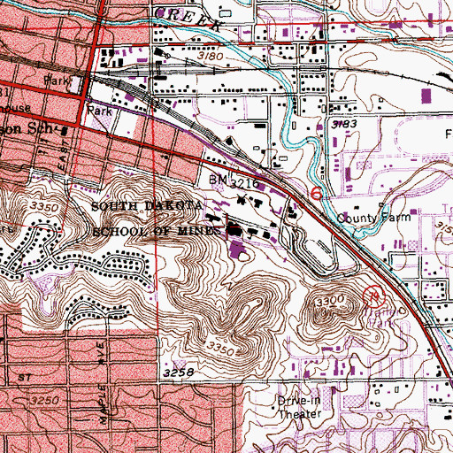 Topographic Map of Civil/Mechanical Engineering Building, SD