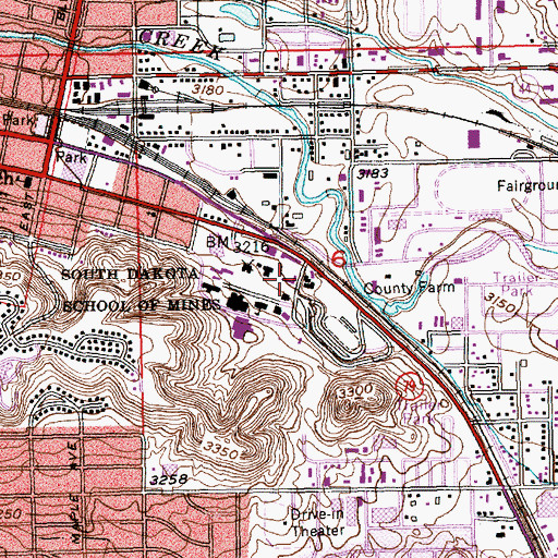 Topographic Map of Chemistry/Chemical Engineering Building, SD