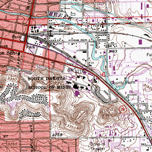 Topographic Map of McLaury Building, SD