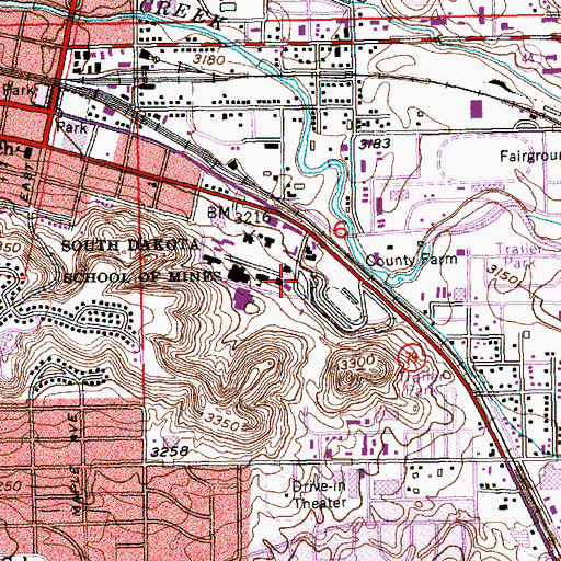 Topographic Map of James E Martin Paleontology Research Laboratory, SD