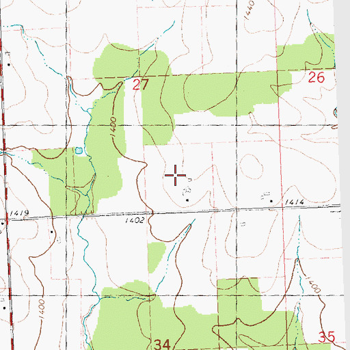 Topographic Map of Emerald Lane Farms, WI