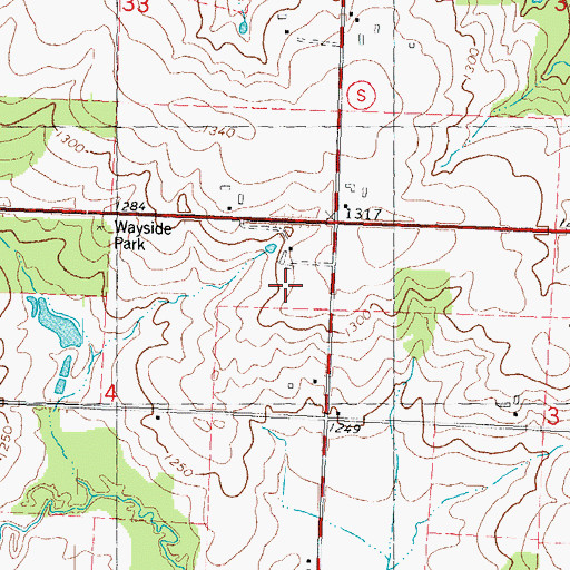 Topographic Map of Spring Valley Farm, WI
