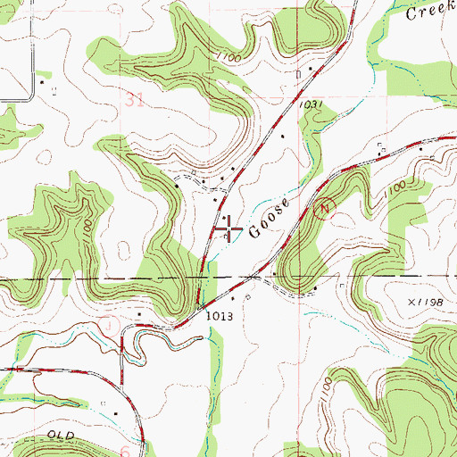 Topographic Map of Walker Farms, WI