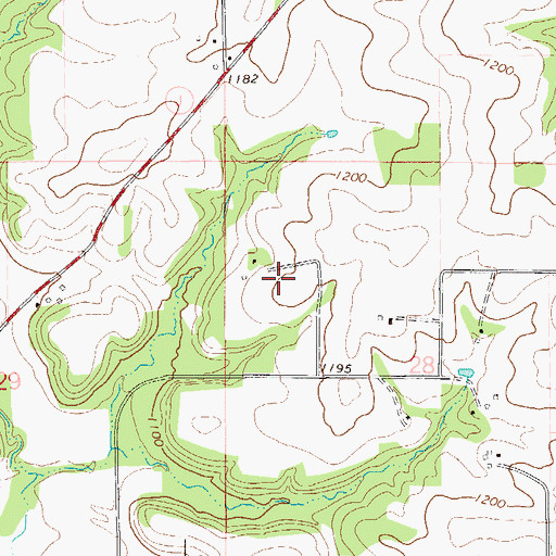 Topographic Map of Lyndon Hill Farm, WI