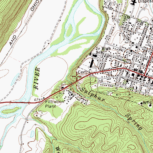 Topographic Map of Mount Pisgah Benevolence Cemetery, WV