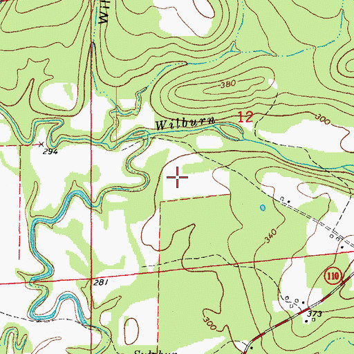 Topographic Map of Cleburne County Landfill, AR