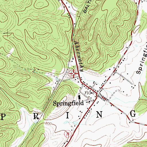 Topographic Map of Springfield Hill Cemetery, WV