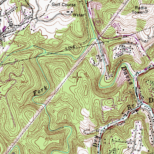 Topographic Map of South Charleston Memorial Ice Arena, WV