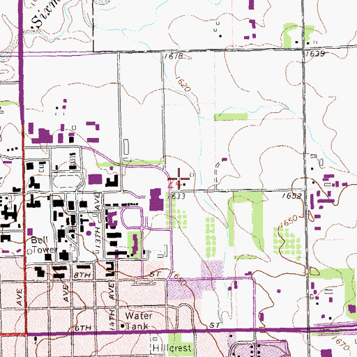 Topographic Map of Larson Memorial Concert Hall, SD