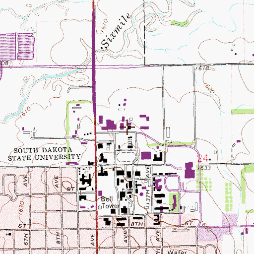 Topographic Map of Foundation Seed Conditioning Building, SD