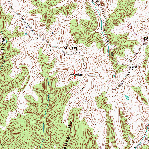 Topographic Map of Big Pine Cemetery, WV
