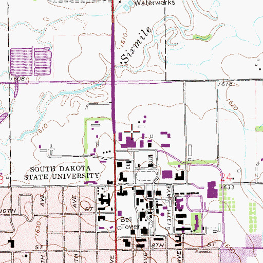 Topographic Map of Animal Research Wing, SD