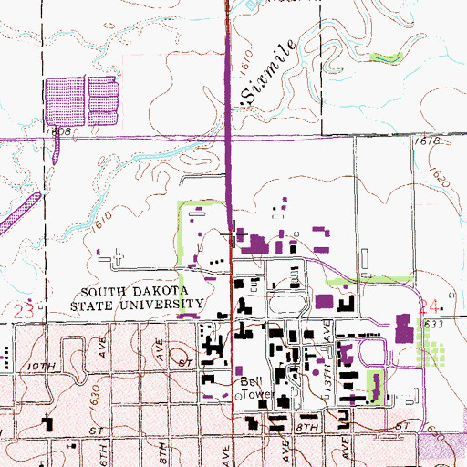 Topographic Map of Animal Science Arena, SD
