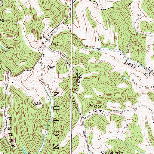 Topographic Map of Centerview Ridge Grave, WV