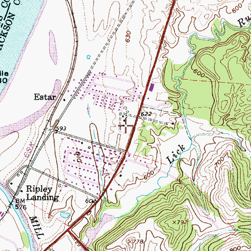 Topographic Map of Douglass Cemetery, WV