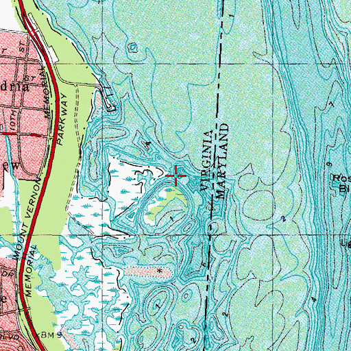 Topographic Map of Wrecked Recorder Creek (historical), VA