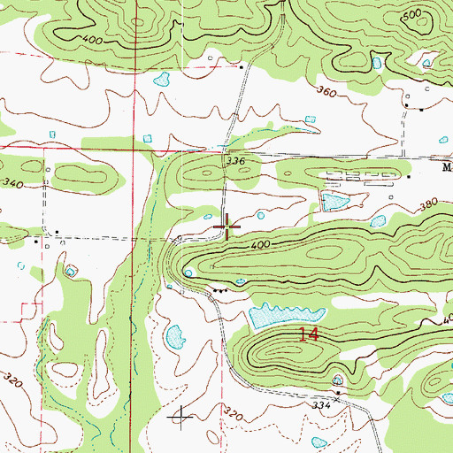 Topographic Map of Ozark Ridge Landfill, AR