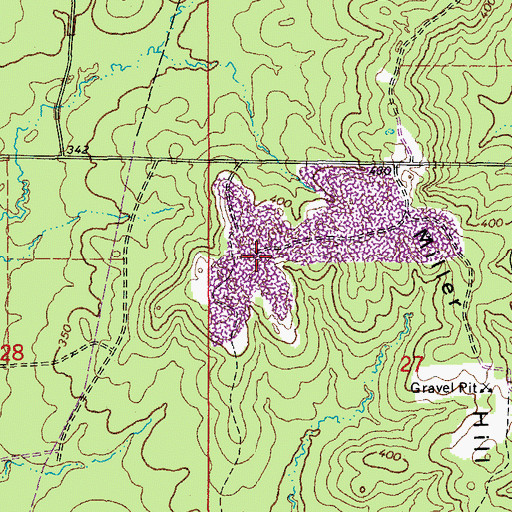Topographic Map of Pine Bluff Disposal Landfill, AR