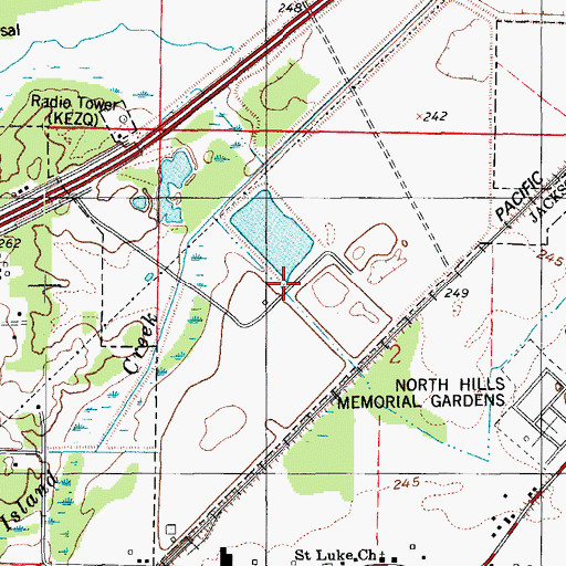 Topographic Map of Two Pine Gas Plant, AR