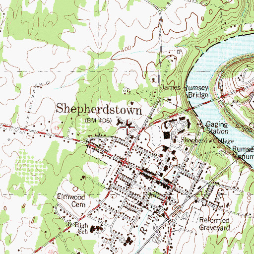 Topographic Map of Fairfax Field, WV