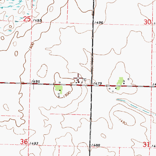 Topographic Map of N J Farms, IA