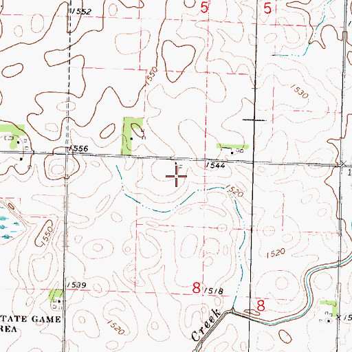 Topographic Map of Radcliffe Farms, IA