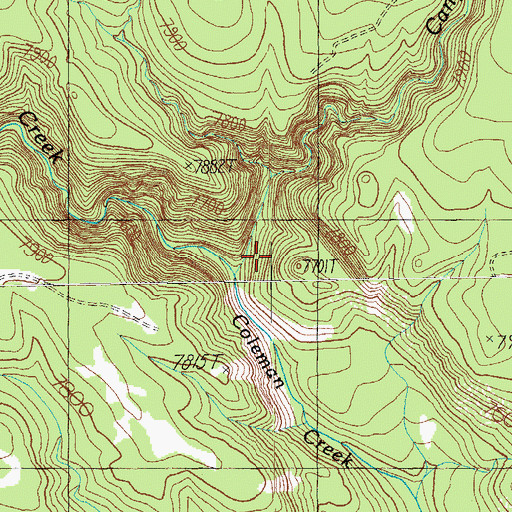 Topographic Map of Canyon Creek, AZ