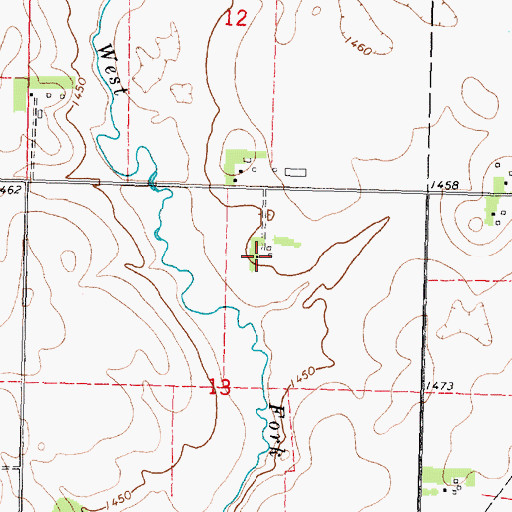 Topographic Map of T - Bar - K Farm, IA