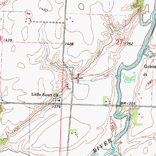 Topographic Map of Reiser Farms, IA
